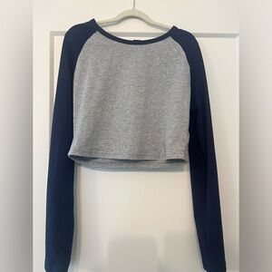 Shein Colorlblock Cropped Long sleeve shirt